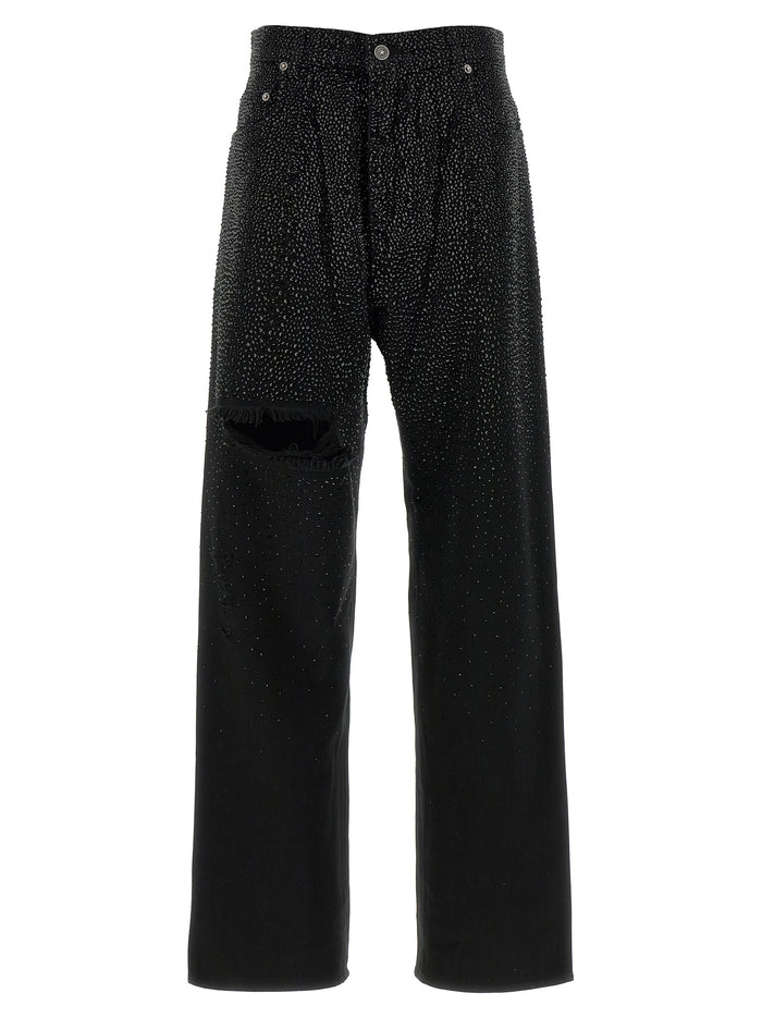 Golden Goose 100% cotton jeans in black