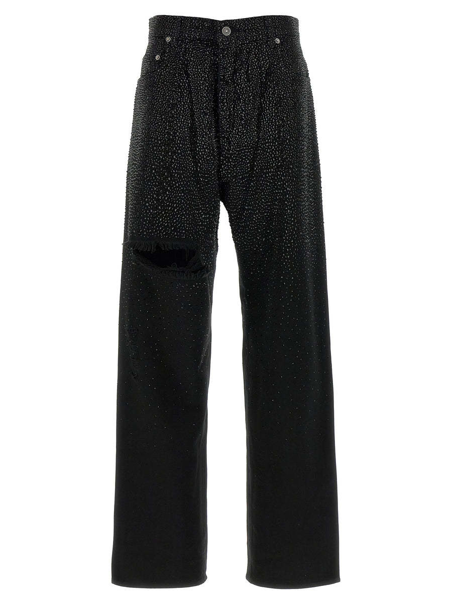 Golden Goose 100% cotton jeans in black