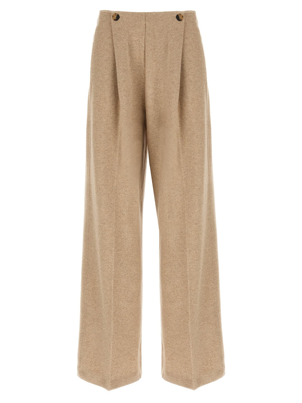 Max Mara 95% cashmere trousers in beige