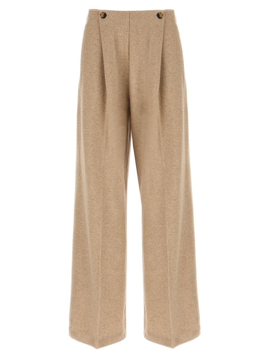 Max Mara 95% cashmere trousers in beige
