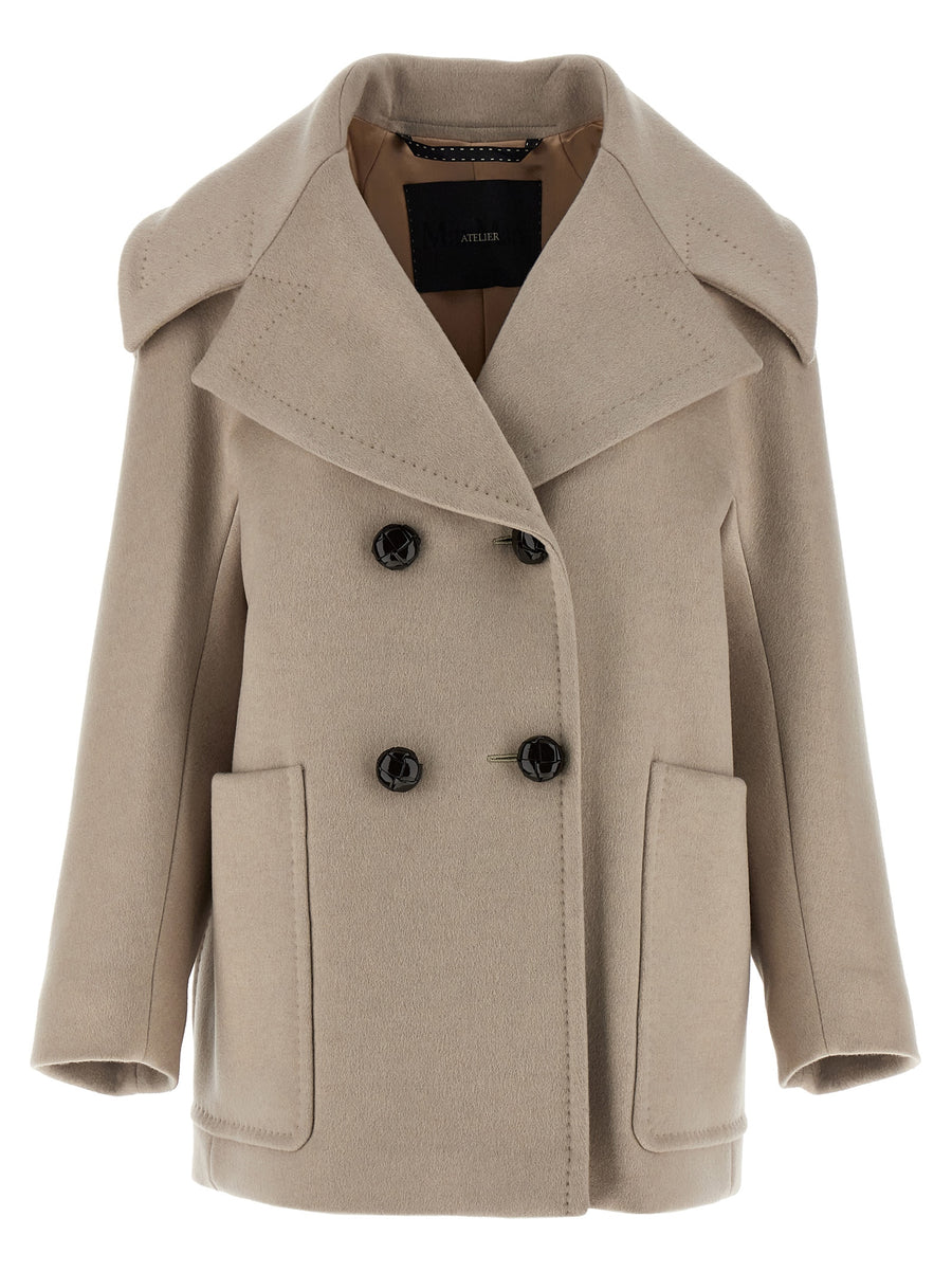 Max Mara 100% cashmere coat in beige