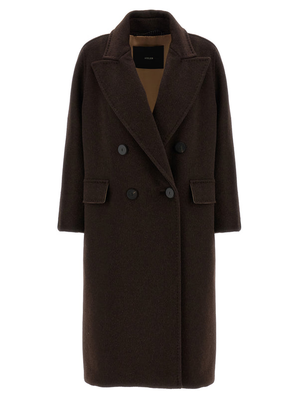Max Mara 50% cashmere coat in brown