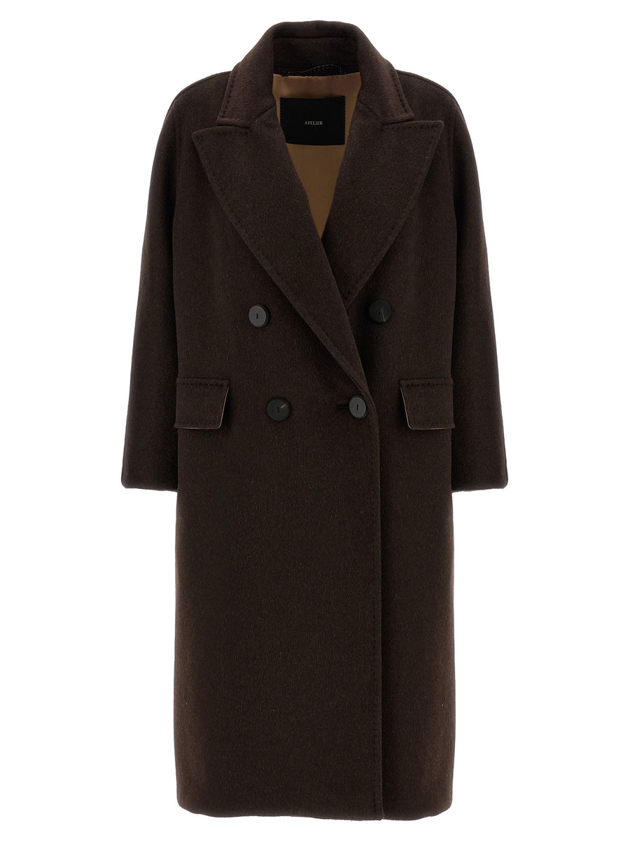 Max Mara 50% cashmere coat in brown