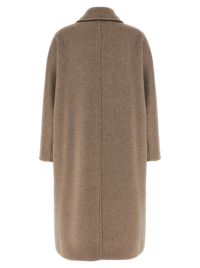 Max Mara 50% Cashmere coat in beige — view 2