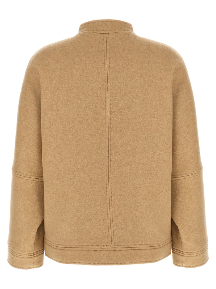 Max Mara 47% Cashmere jacket in beige — view 2