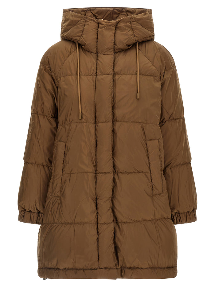 Max Mara 100% Polyester down jacket in brown