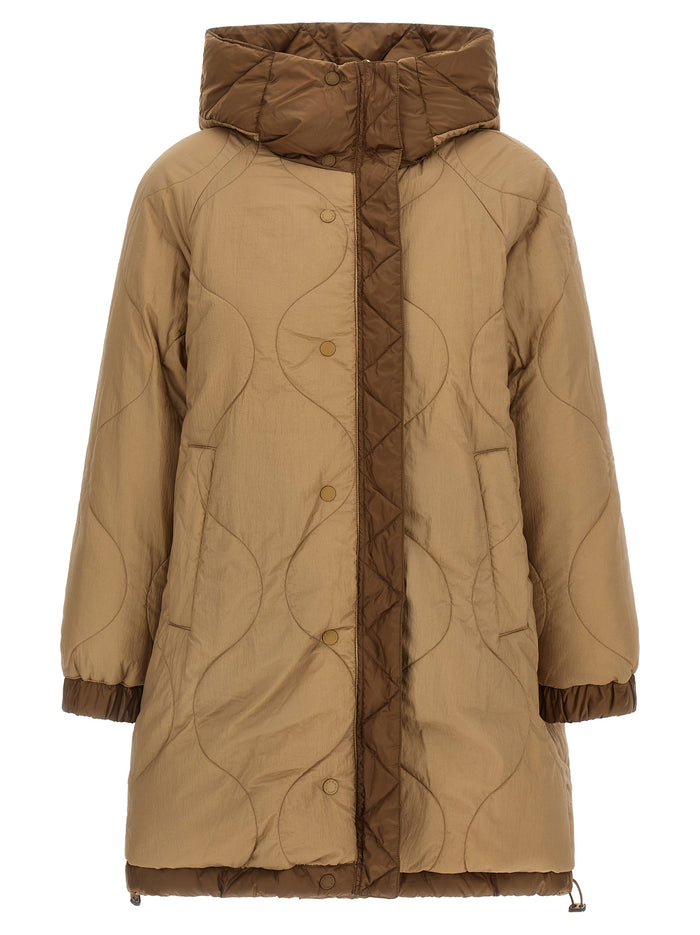 Max Mara 100% Polyester down jacket in brown — view 2