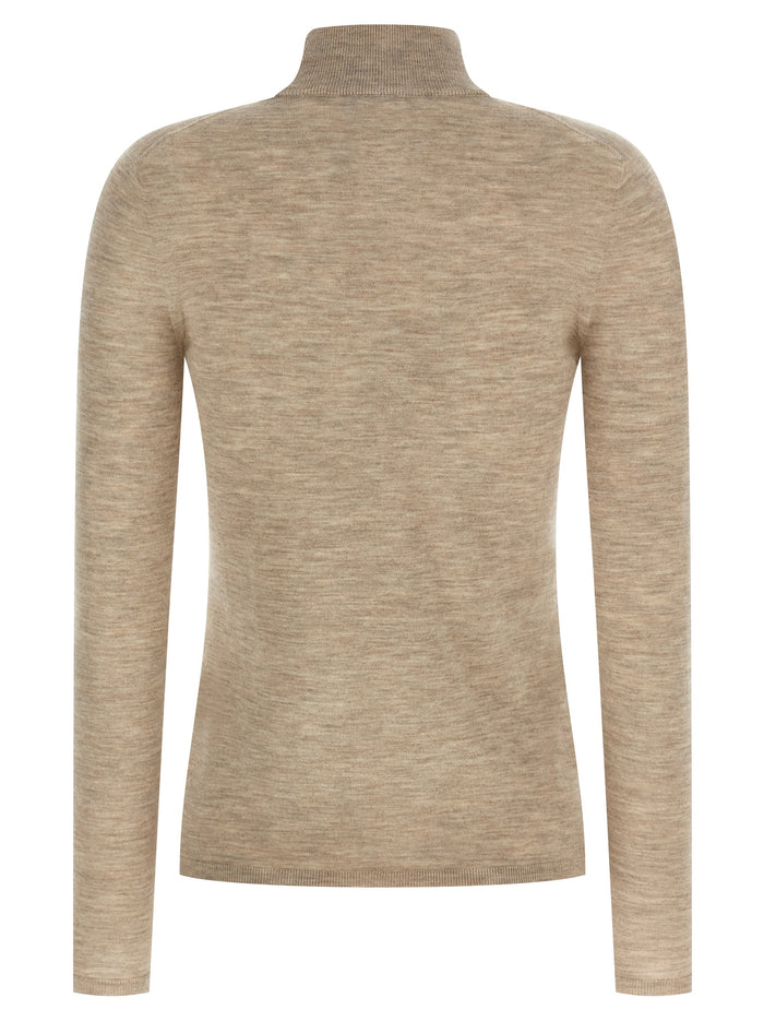 Max Mara 100% cashmere turtleneck in beige — view 2