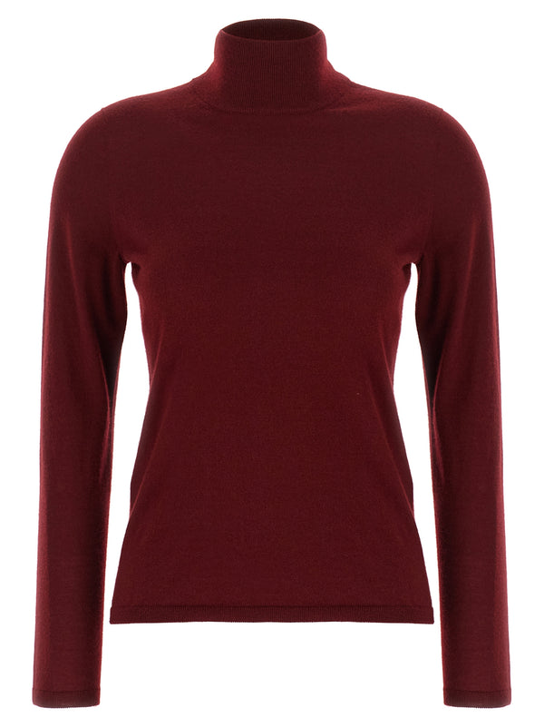 Max Mara 100% cashmere turtleneck in bordeaux