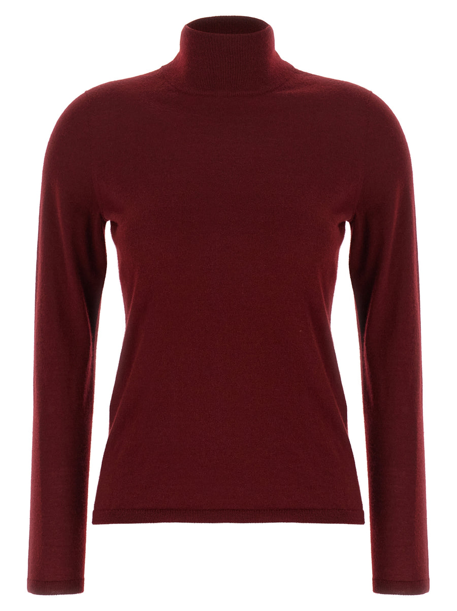 Max Mara 100% cashmere turtleneck in bordeaux
