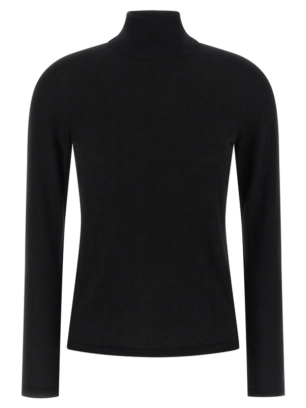 Max Mara 100% Cashmere turtleneck sweater in black