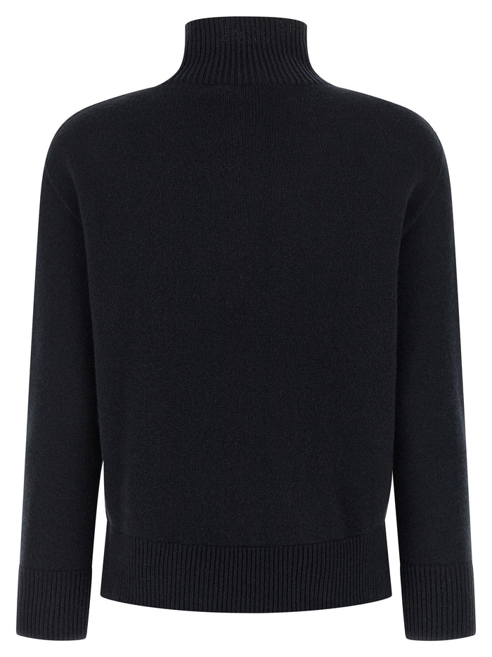 'S Max Mara 100% cashmere sweater in navy — view 2