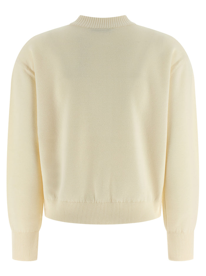 Max Mara 100% Virgin Wool cardigan in white — view 2