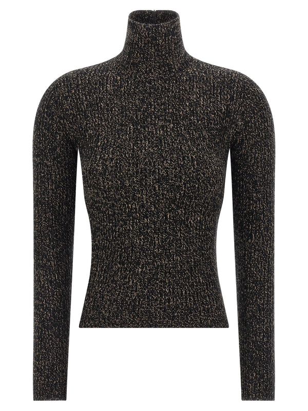 Max Mara 67% wool turtleneck sweater in black