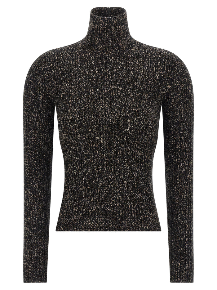 Max Mara 67% wool turtleneck sweater in black