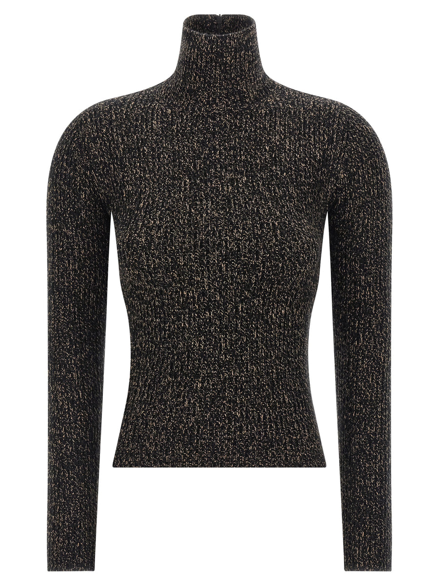 Max Mara 67% wool turtleneck sweater in black