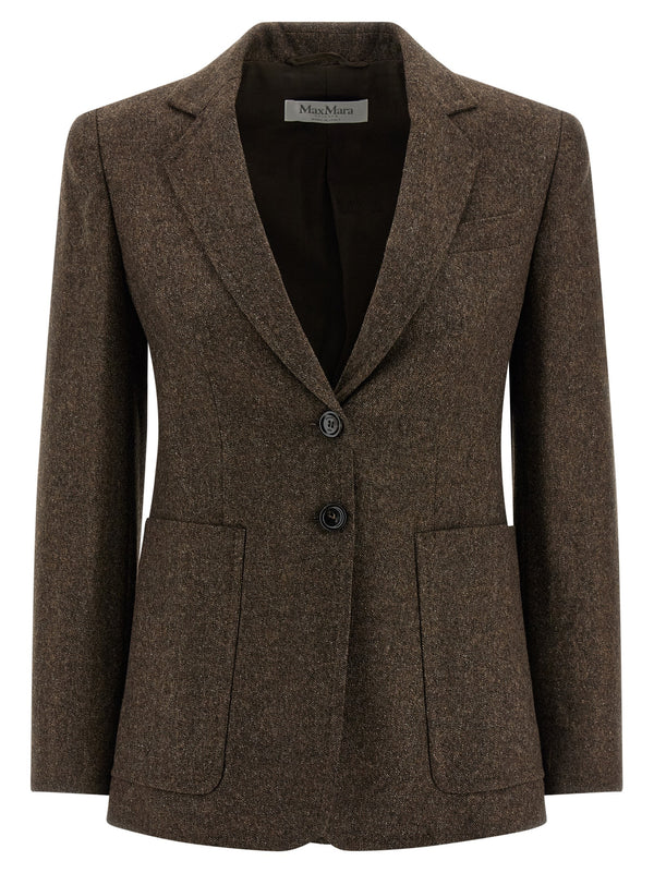 Max Mara 100% virgin wool blazer in brown