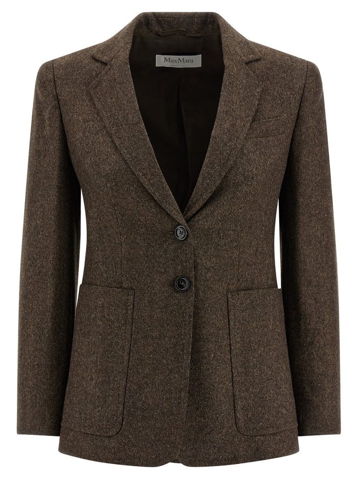 Max Mara 100% virgin wool blazer in brown