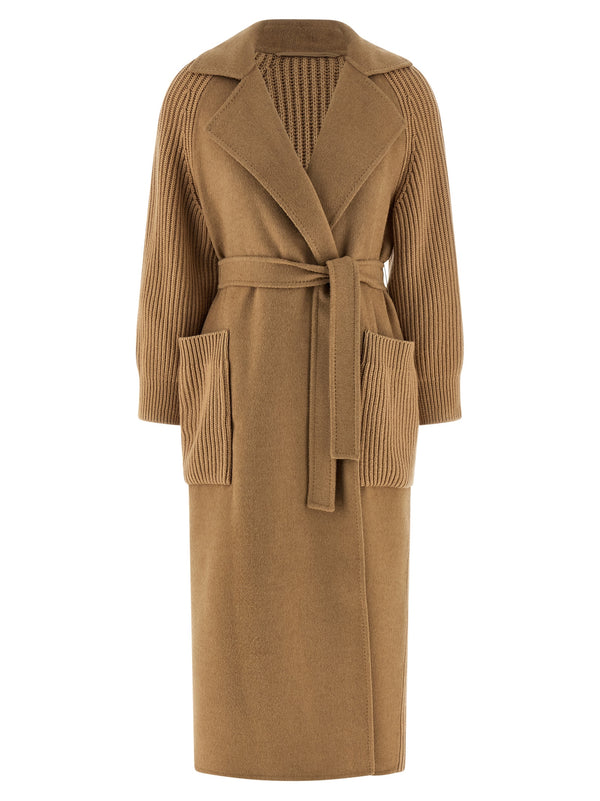 Max Mara 100% camel wool coat in beige