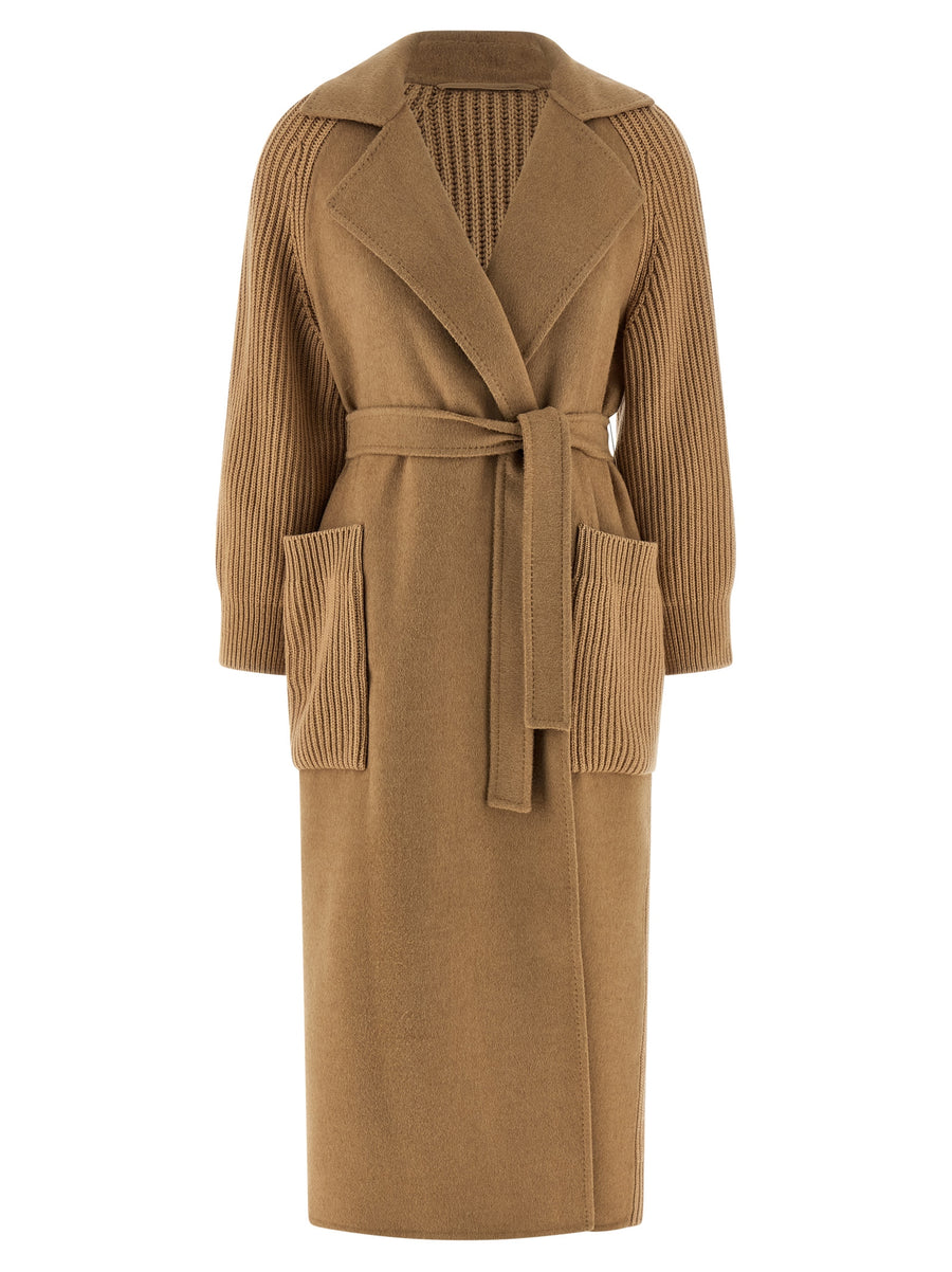 Max Mara 100% camel wool coat in beige