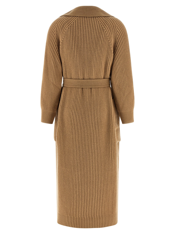 Max Mara 100% camel wool coat in beige — view 2