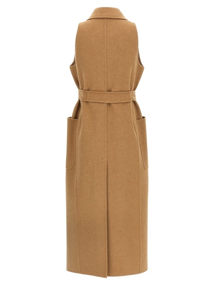 Max Mara 100% camel wool coat in beige — view 2