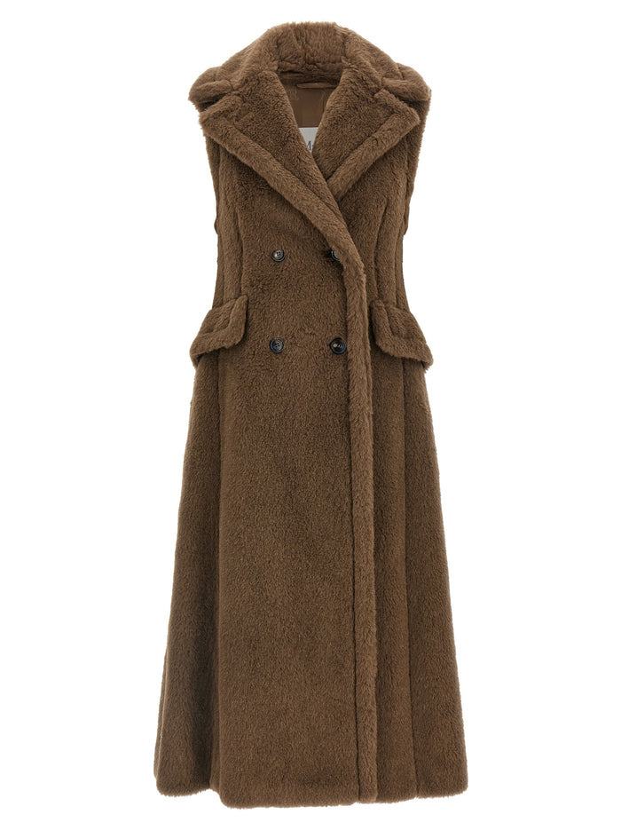 Max Mara 62% Alpaca coat in brown