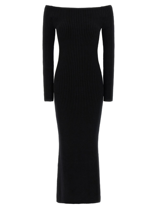 Max Mara 63% Wool dress in black