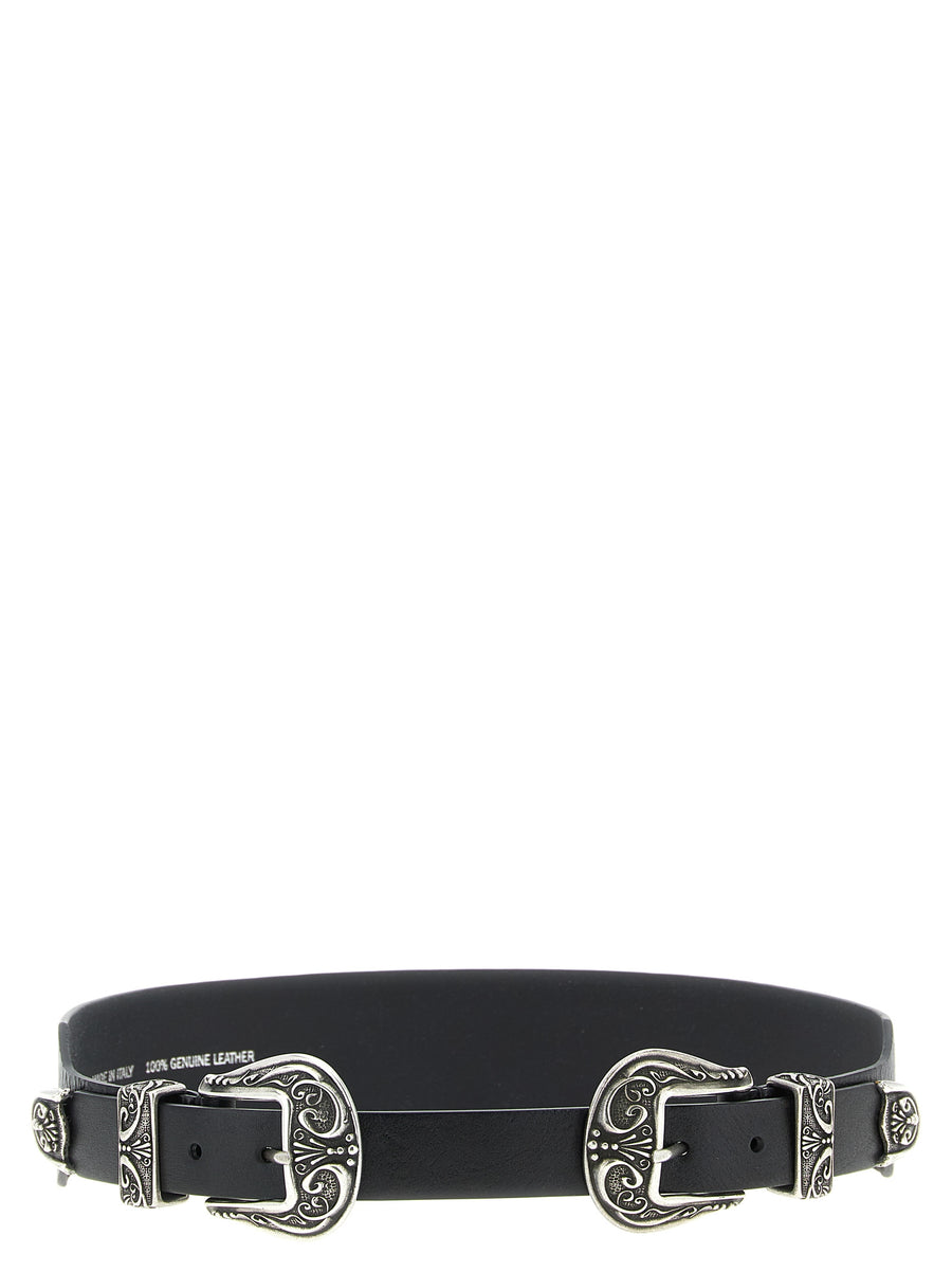 Golden Goose 100% cow leather belt in black