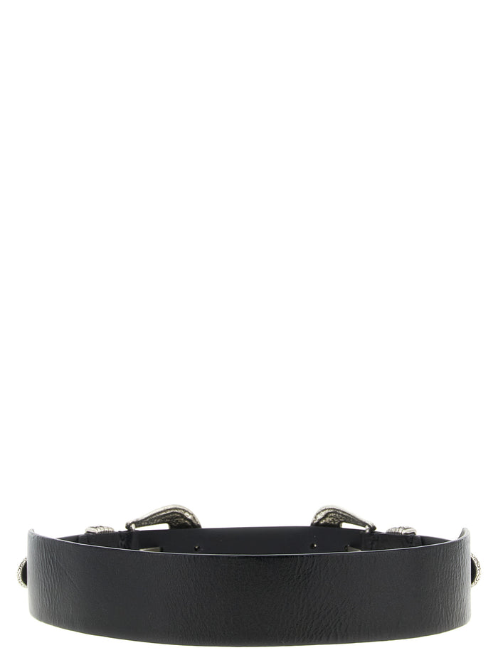Golden Goose 100% cow leather belt in black — view 2
