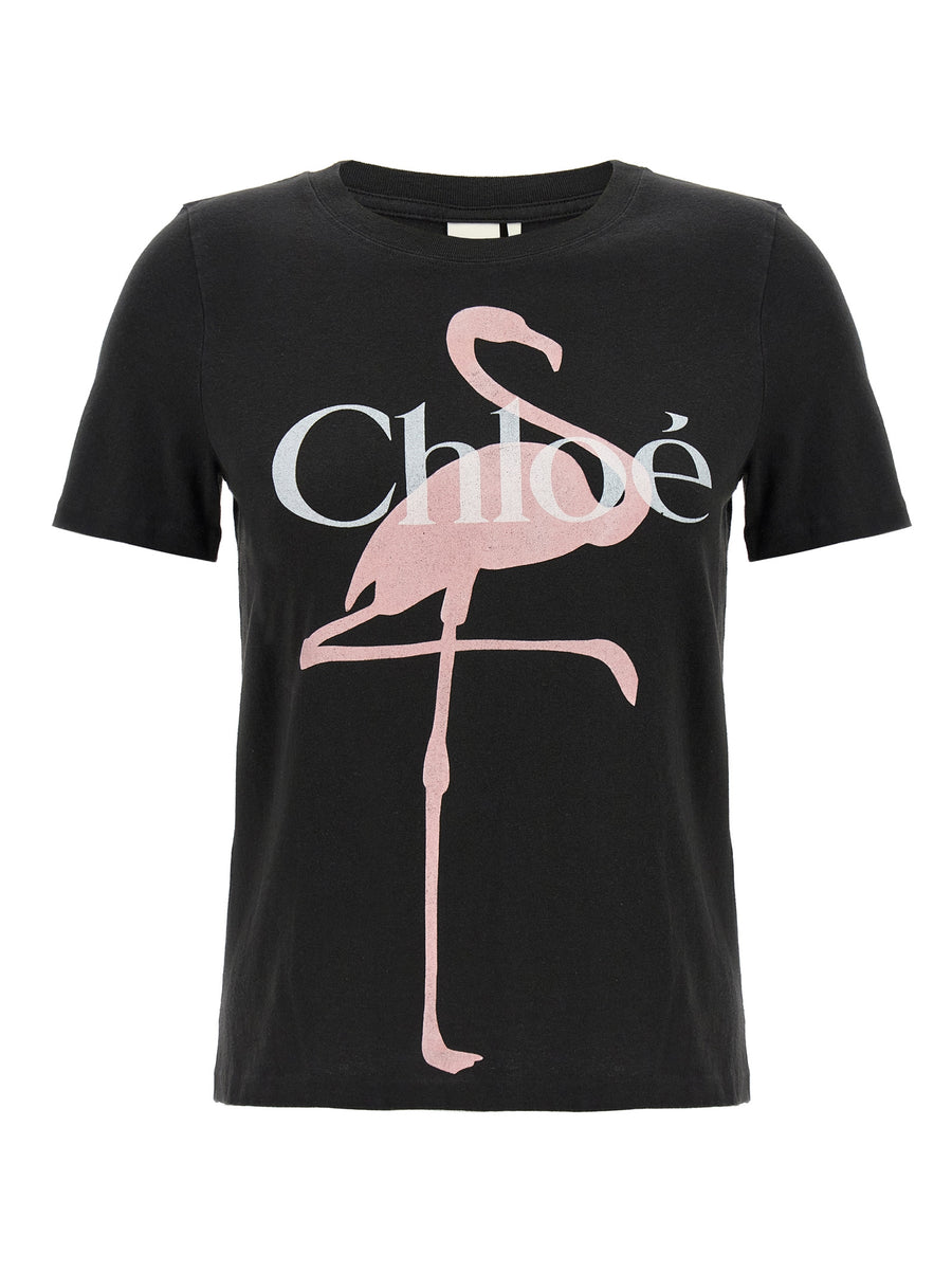 Chloé 100% Cotton t-shirt in black