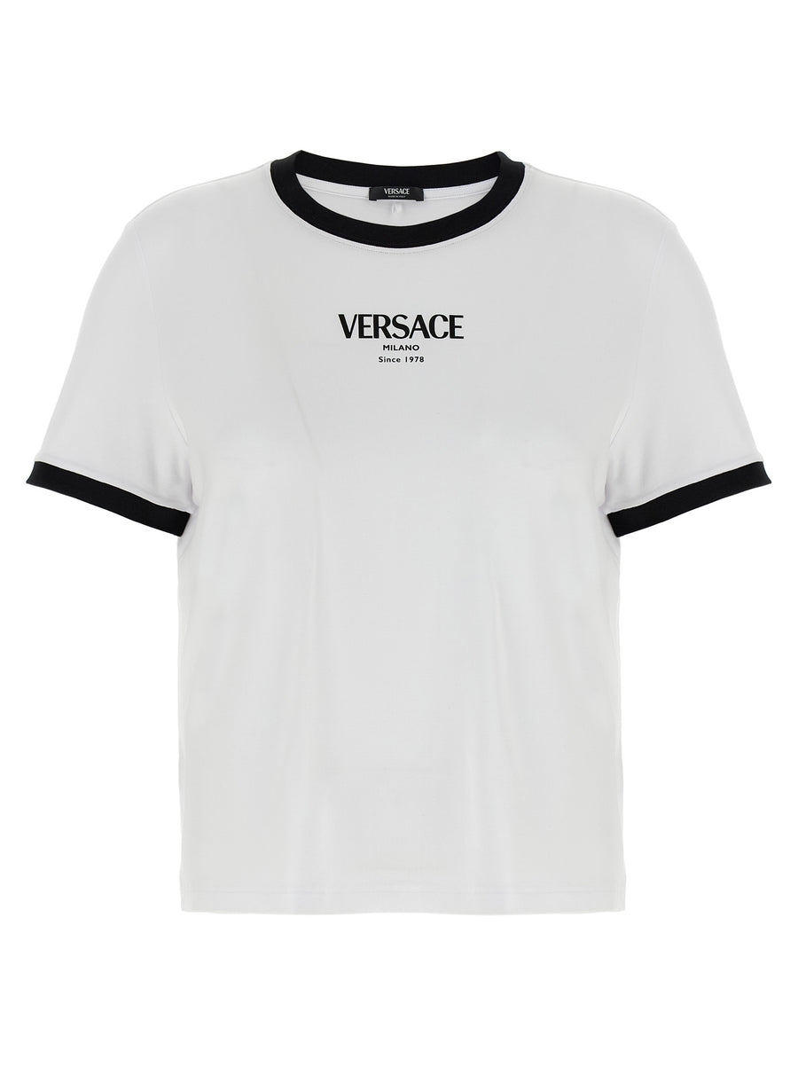 Versace 95% Viscose t-shirt in white