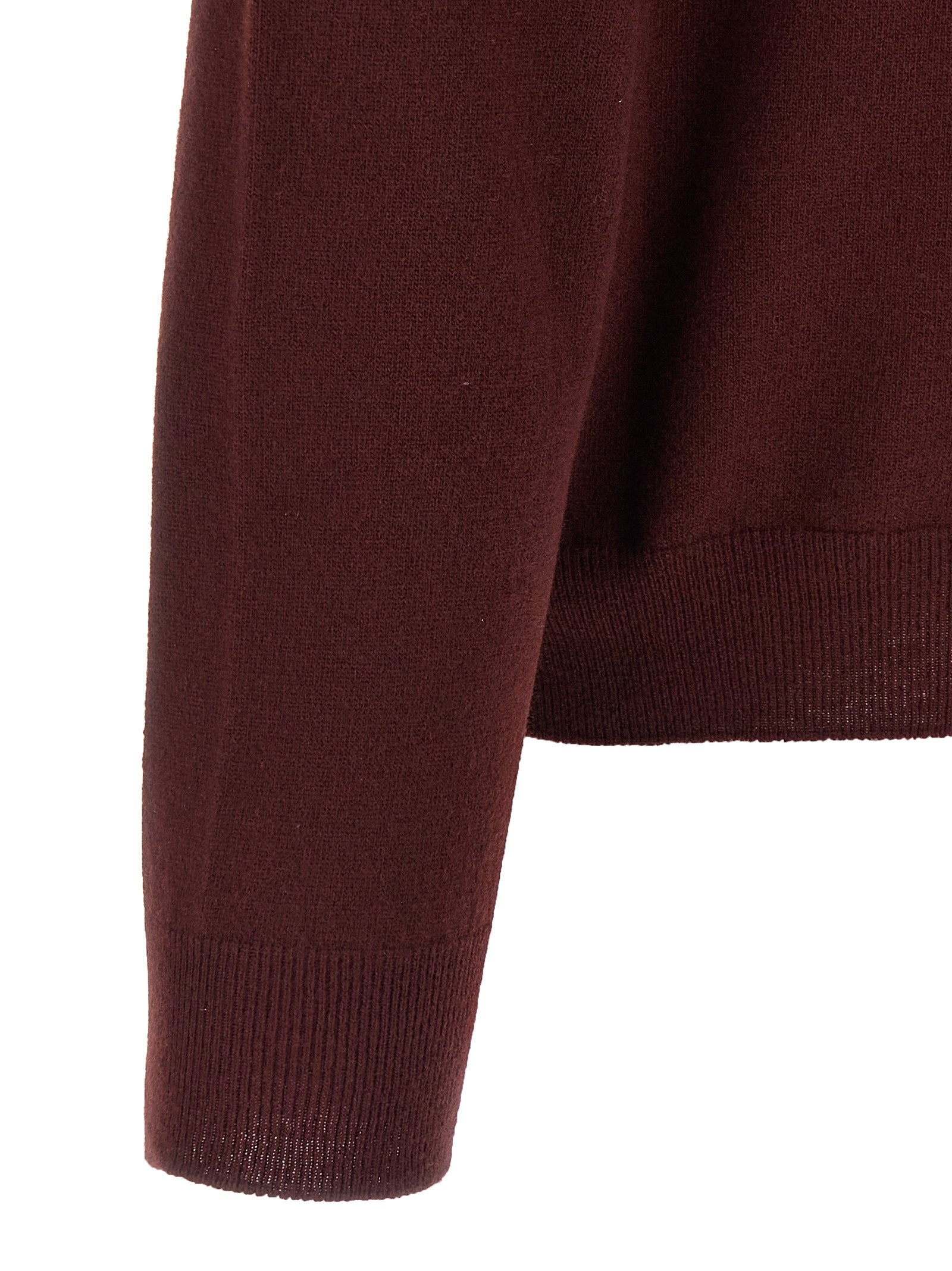 Maison Margiela 100% virgin wool sweater in burgundy — view 4
