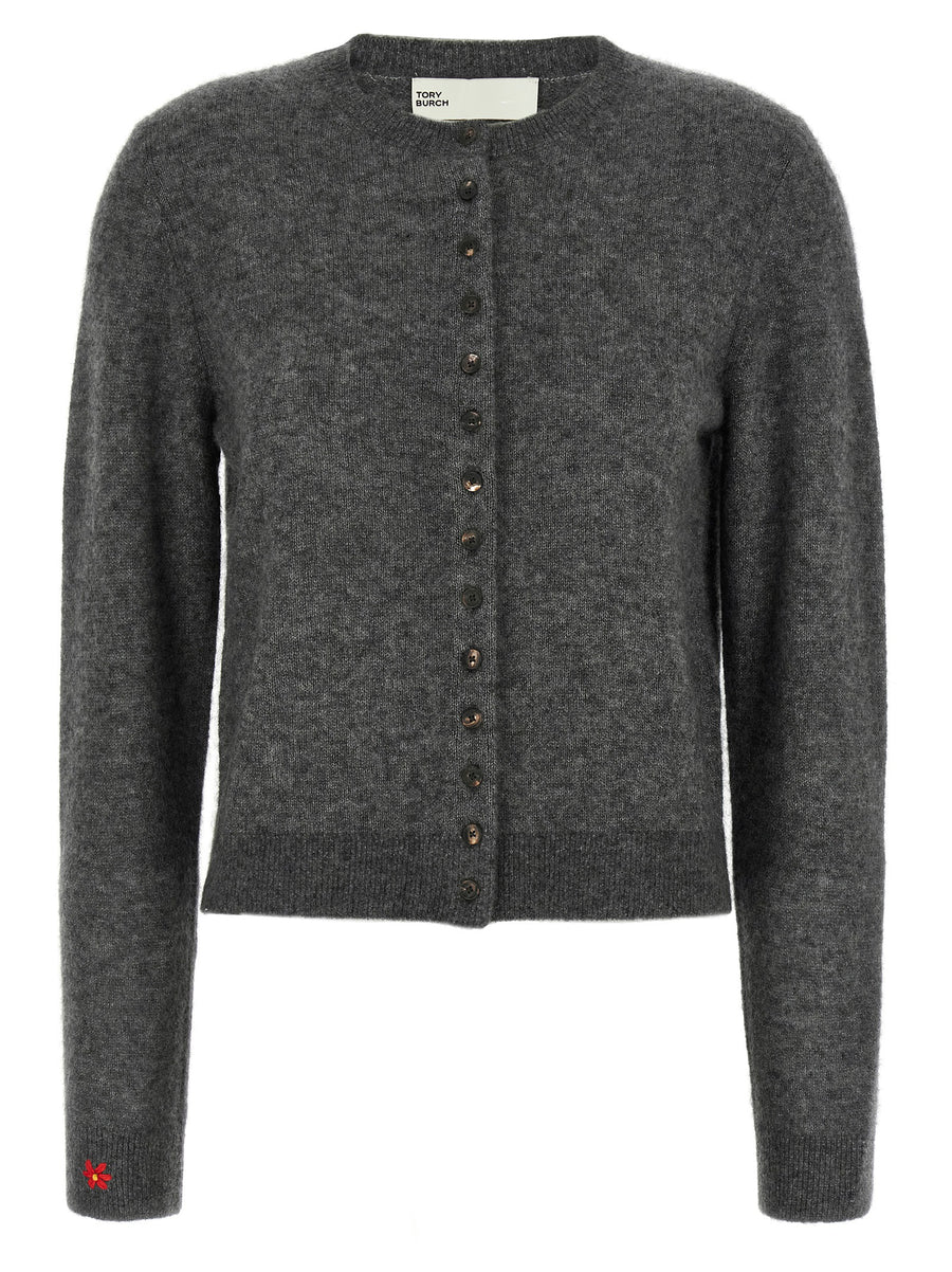 Gray Cashmere Cardigan Clothing