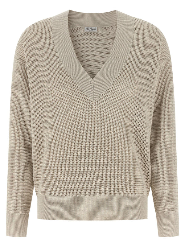 Brunello Cucinelli 79% Cotton sweater in beige
