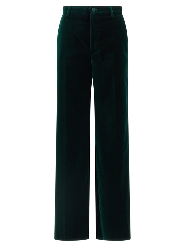 Gucci 100% cotton trousers in green