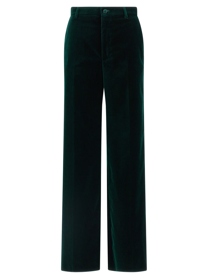 Gucci 100% cotton trousers in green