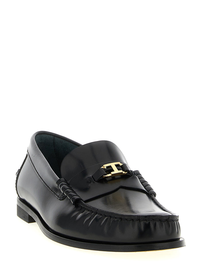 Tod's 100% calfskin leather loafer in black — view 2