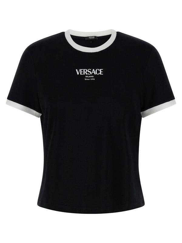 Versace 95% Viscose t-shirt in black