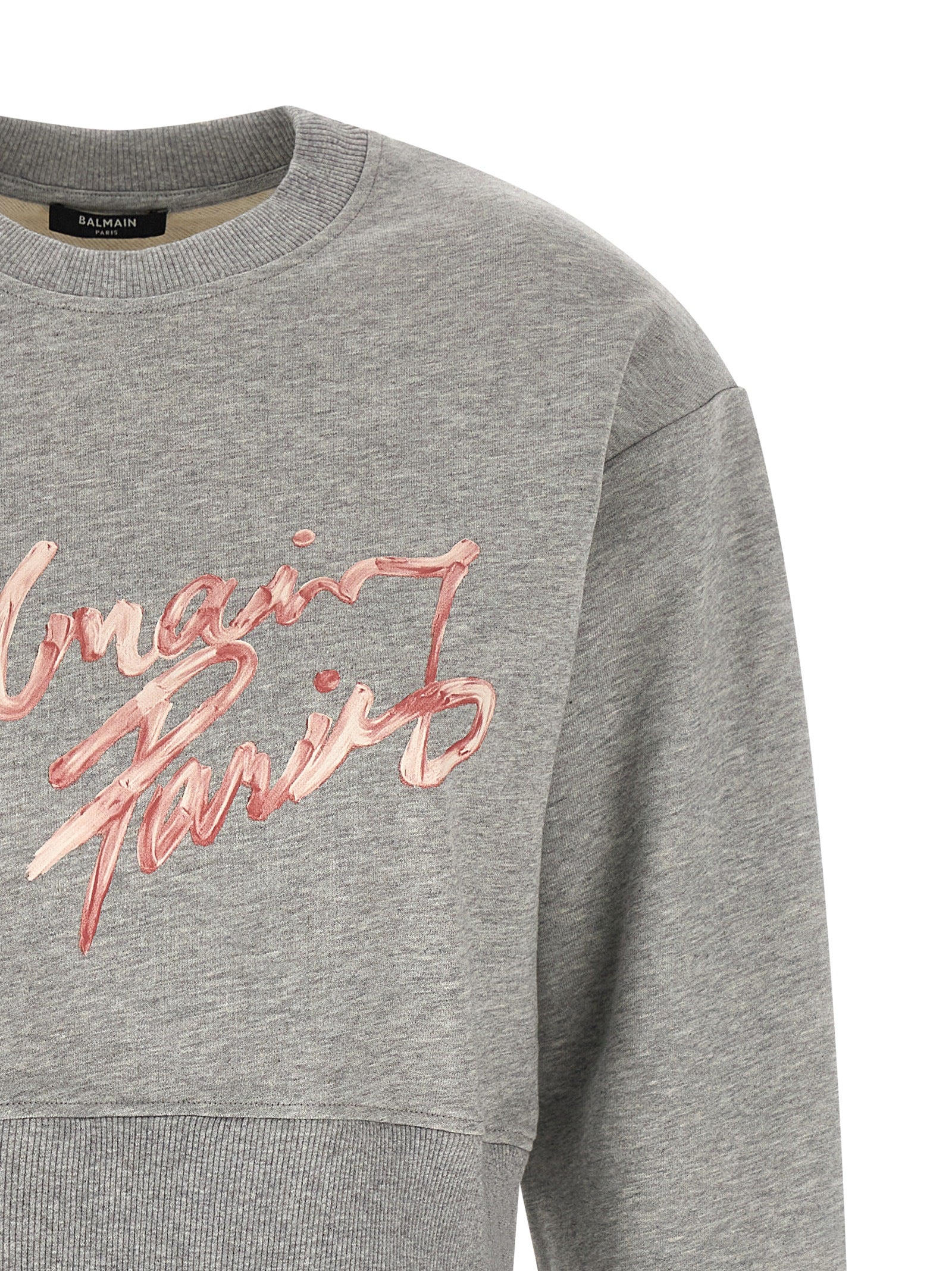 Balmain 100% Cotton sweatshirt in gray — view 3