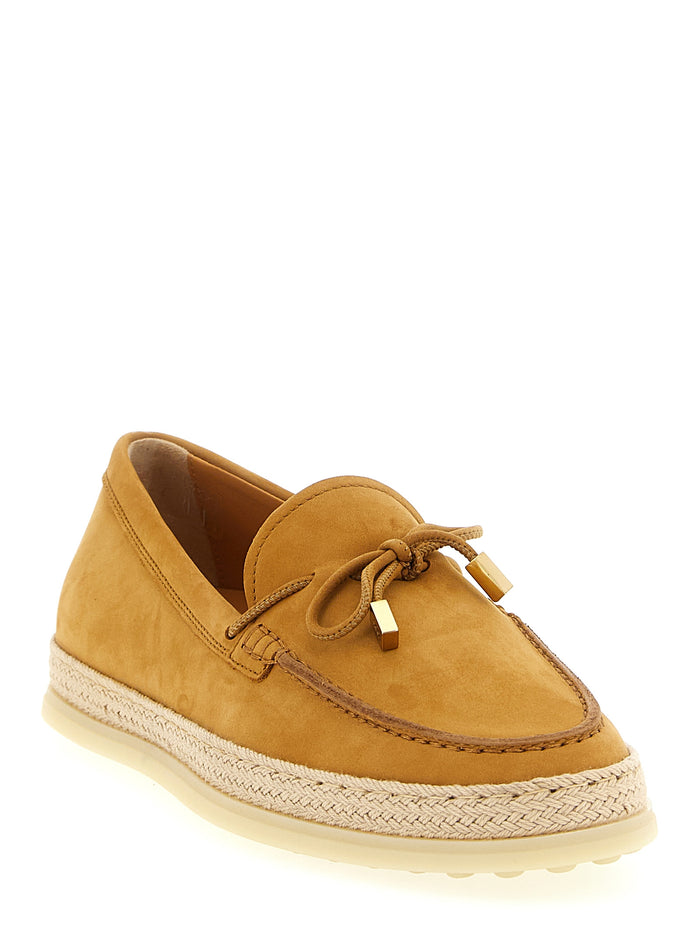 Tod's 100% calfskin leather loafer in beige — view 2