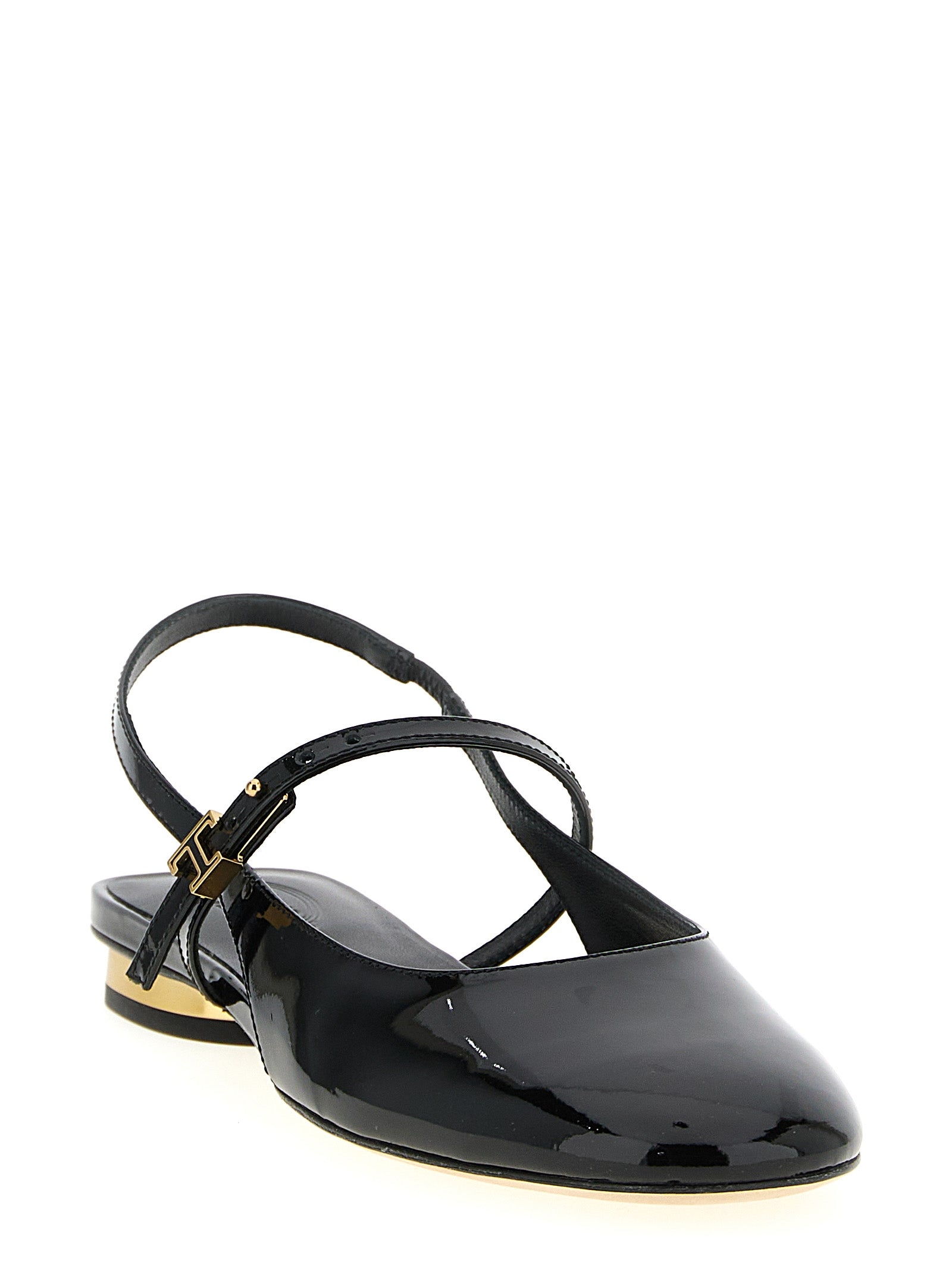Tod's 100% calfskin leather ballet flat in black — view 2