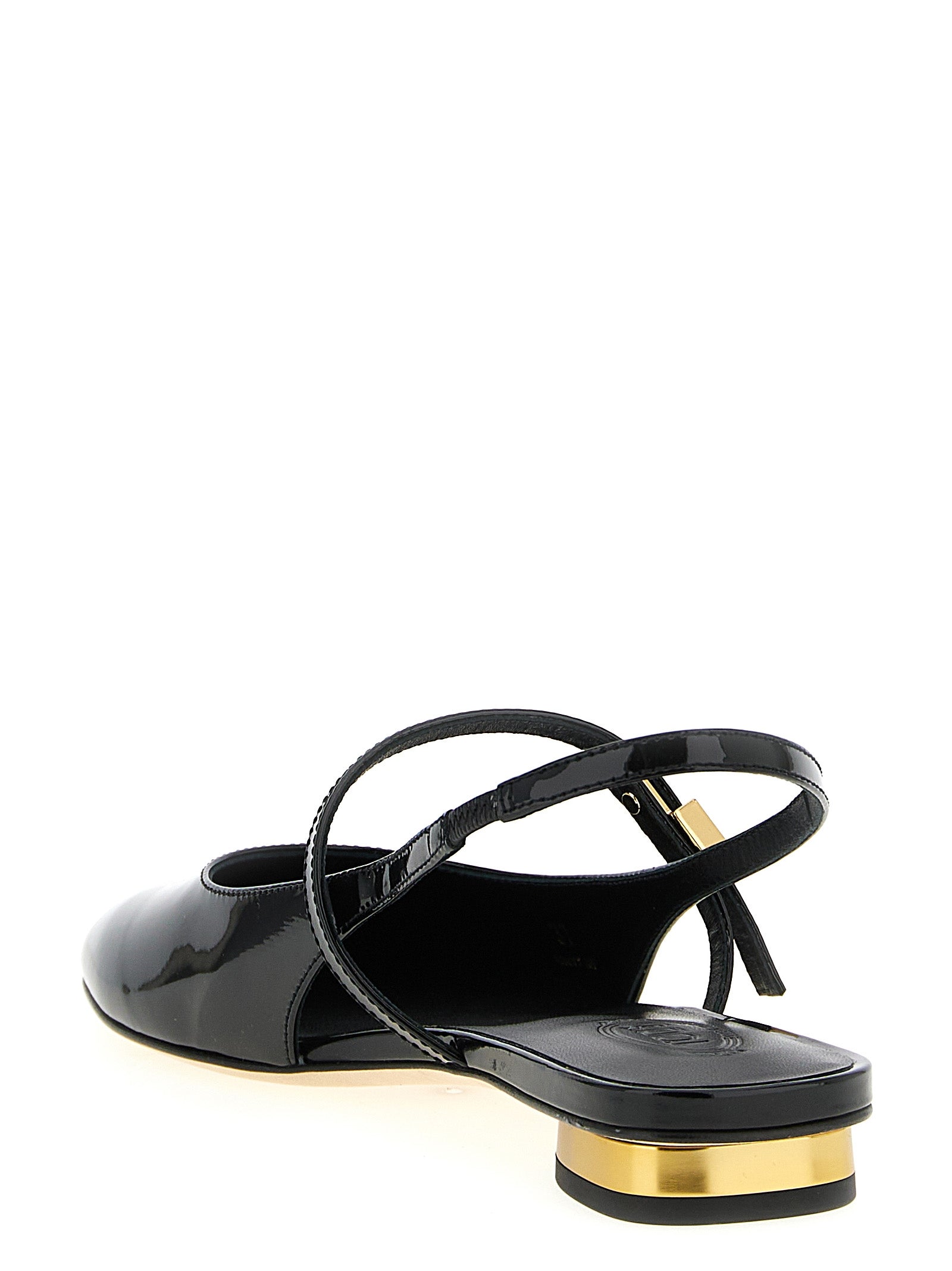 Tod's 100% calfskin leather ballet flat in black — view 3