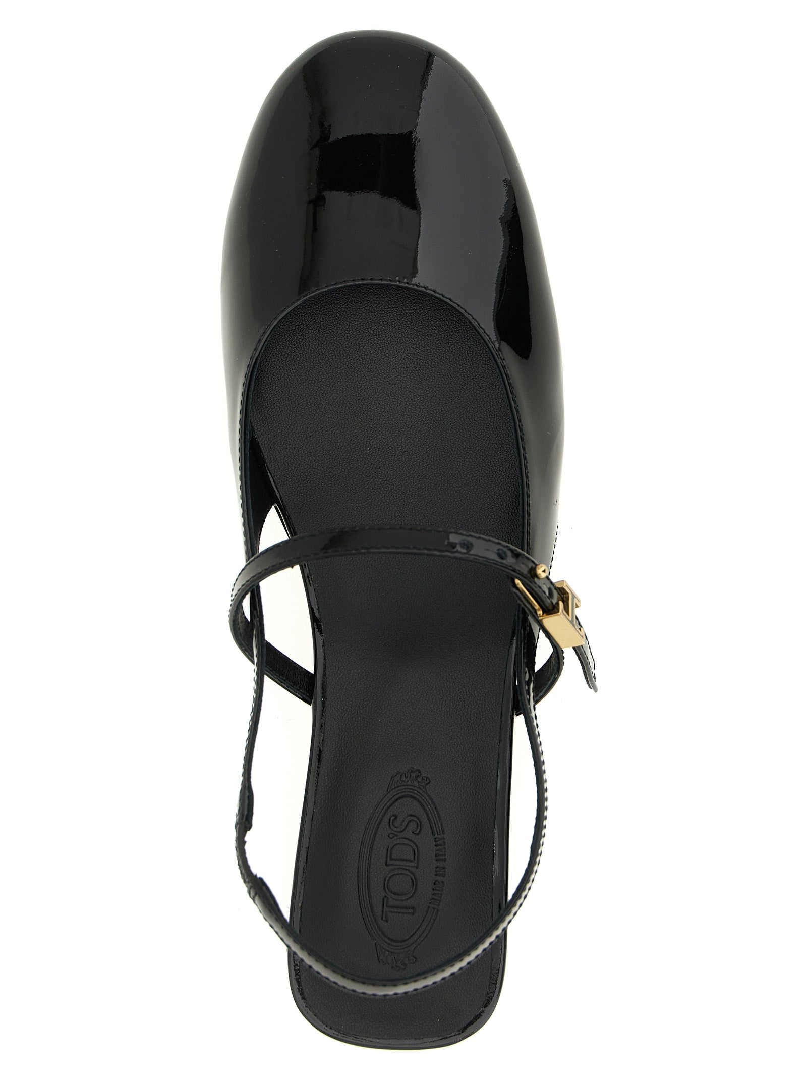 Tod's 100% calfskin leather ballet flat in black — view 4