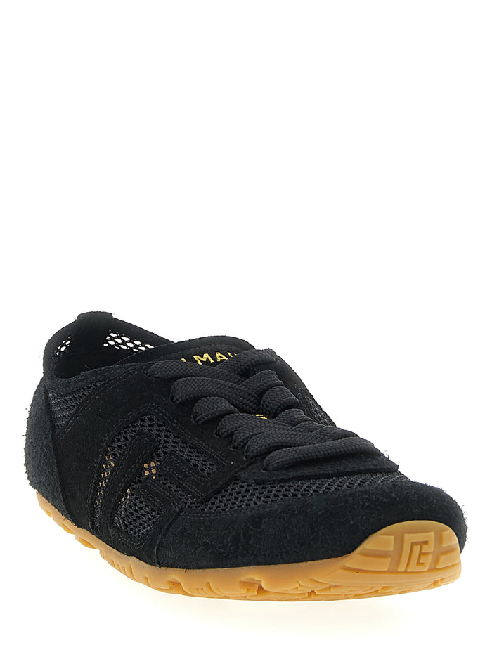 Balmain 100% calfskin leather sneaker in black — view 2