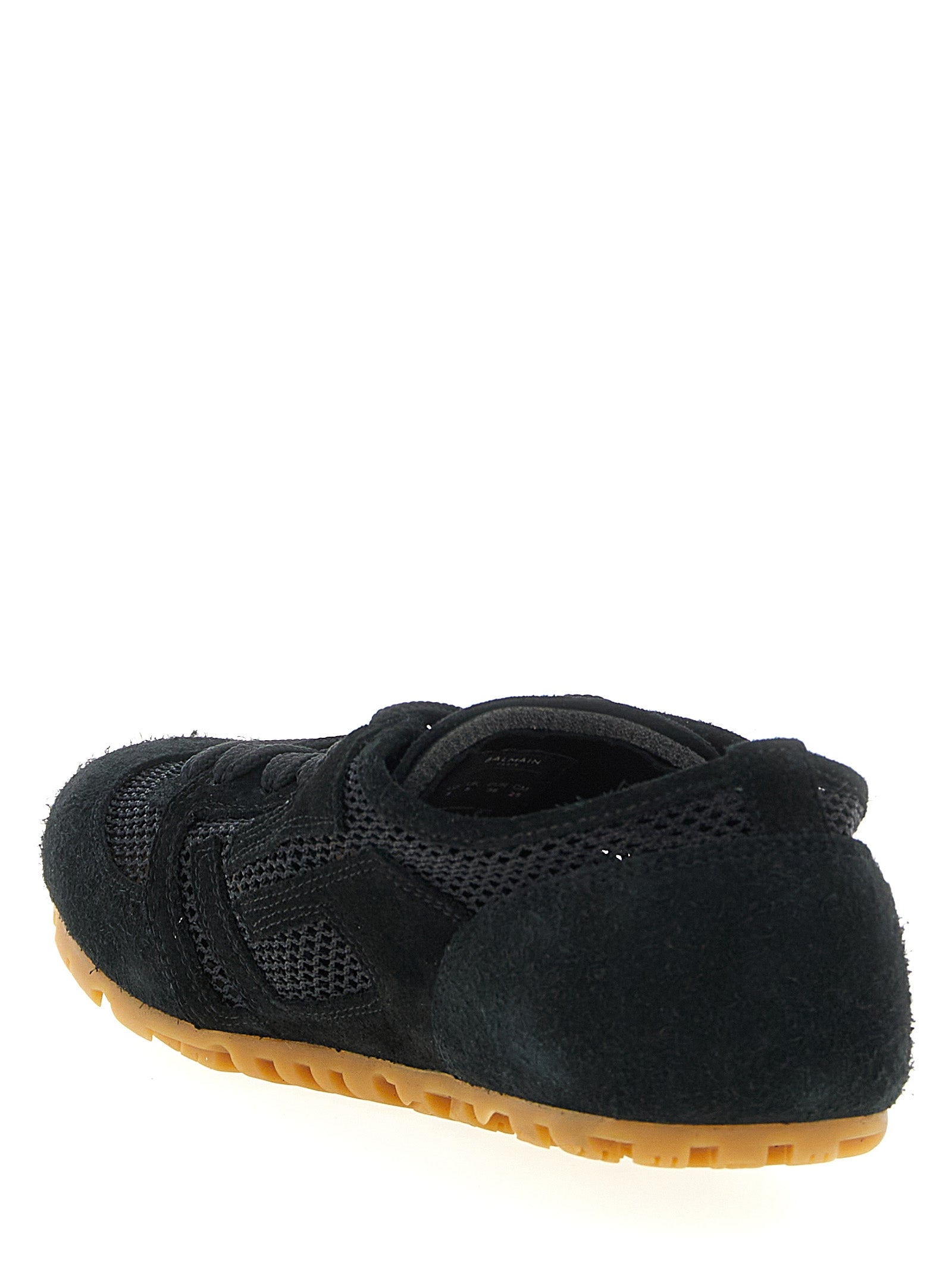 Balmain 100% calfskin leather sneaker in black — view 3