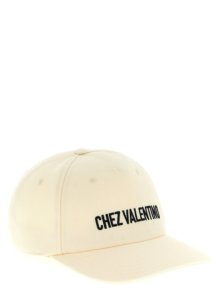Valentino Garavani VA325658BM 100% cotton baseball cap in beige — view 2