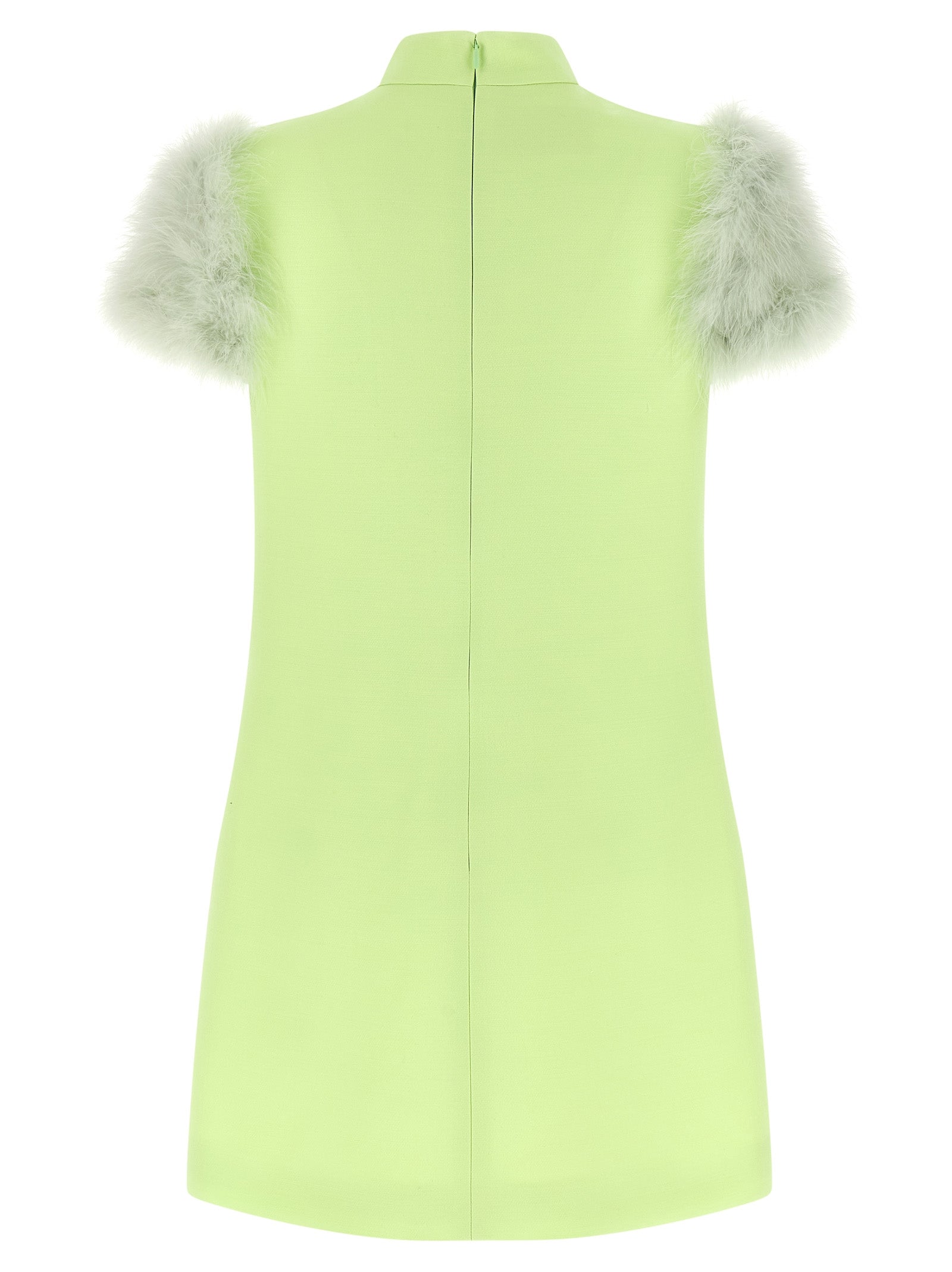 Valentino Garavani 65% virgin wool dress in green — view 2
