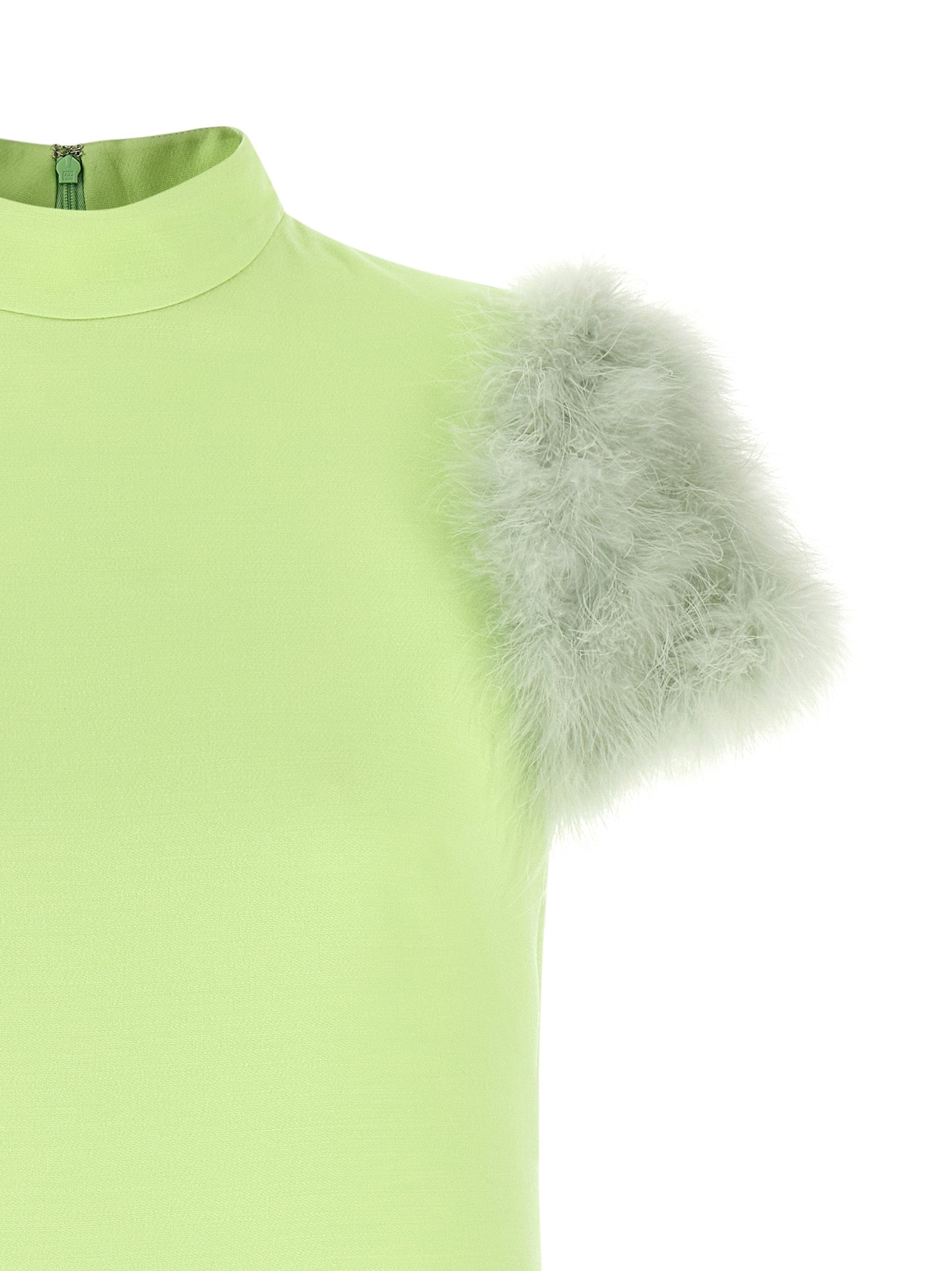 Valentino Garavani 65% virgin wool dress in green — view 3