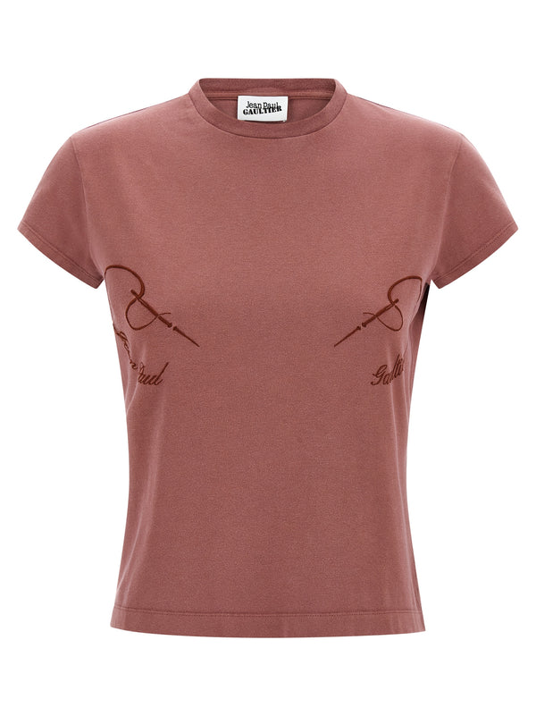 Jean Paul Gaultier 96% organic cotton t-shirt in rose gold
